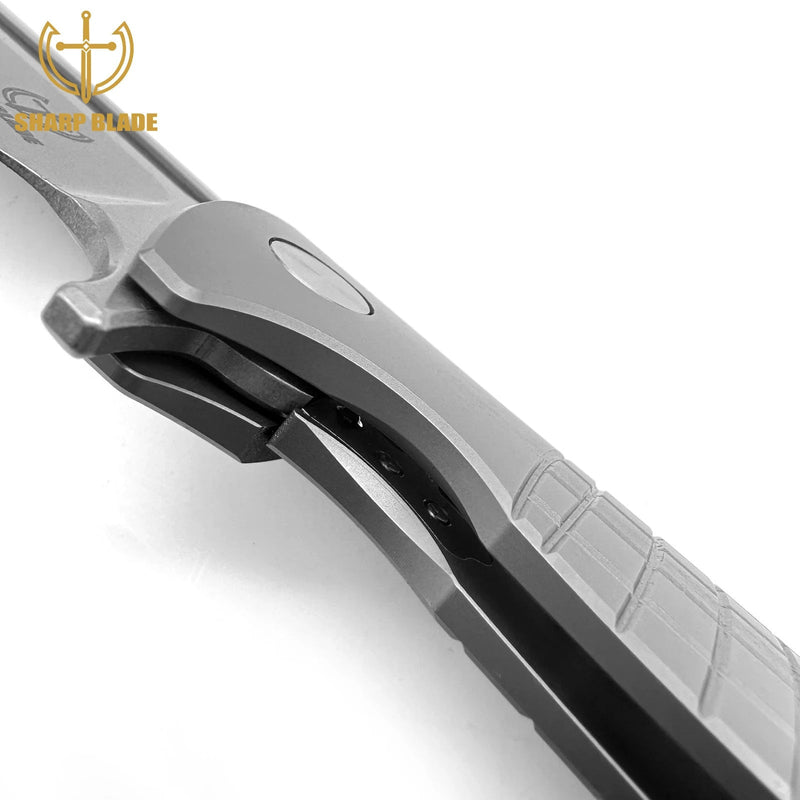 Load image into Gallery viewer, Sharp Blade - 14C28N Steel 3.86" Blade, Titanium Handle Premium EDC Pocket Knife
