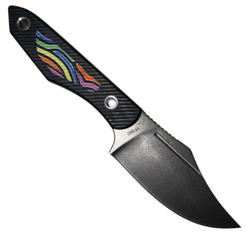 Load image into Gallery viewer, Sharp Blade YF06D Fixed Blade Hunting Knife 9Cr18MoV G10 8” Black/Stonewashed
