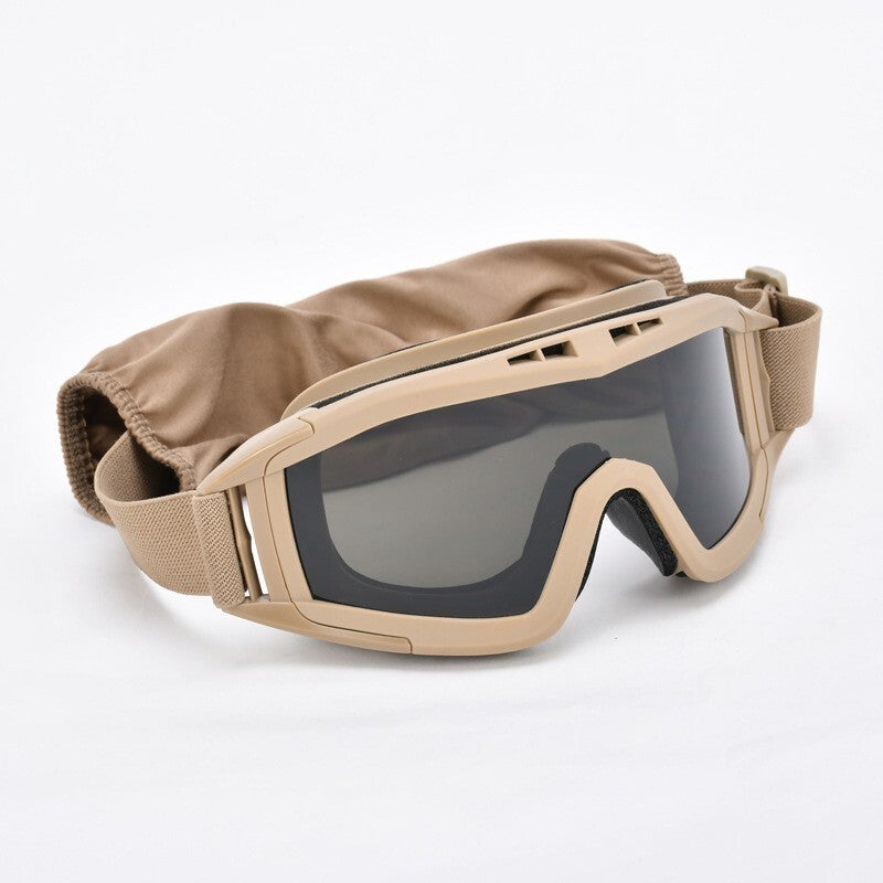 Load image into Gallery viewer, 3.2MM Tactical Goggles Anti-Fog Ballistic Glasses 3 Lens Kit – Black Tan OD
