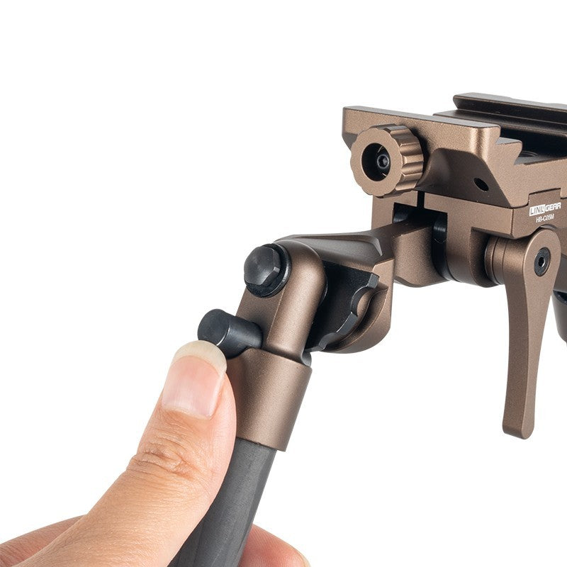 Load image into Gallery viewer, Linkogear HB-C05M Carbon Fiber Bipod Arca Swiss &amp; Picatinny 7–10.1" - Brown
