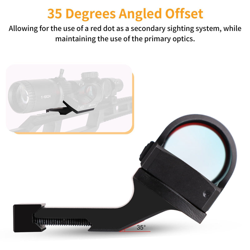 Load image into Gallery viewer, MUCTAC RMR 35° Offset  Red Dot Mount 6061-T6 Aluminum Ambi Locking Zero Hold
