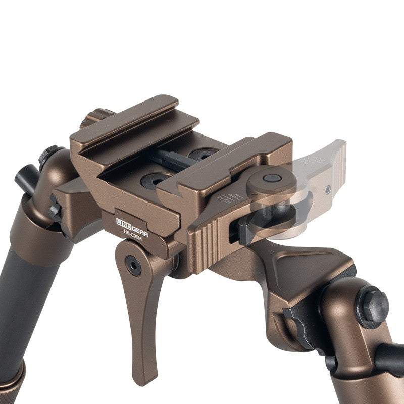 Load image into Gallery viewer, Linkogear HB-C05M Carbon Fiber Bipod Arca Swiss &amp; Picatinny 7–10.1" - Brown

