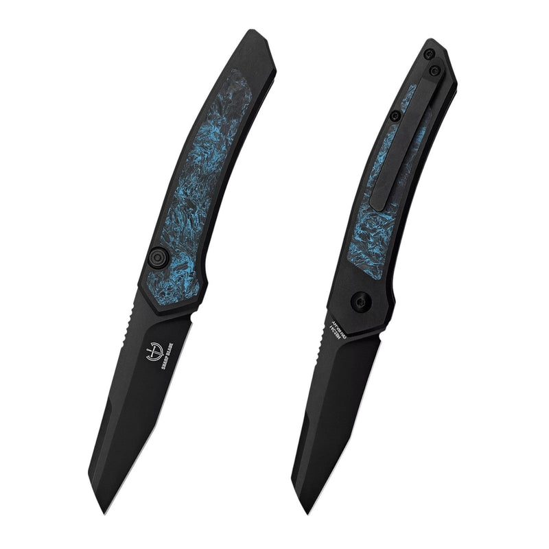 Load image into Gallery viewer, Sharp Blade Viper Ti EDC Folding Knife 14C28N Black PVD Titanium Handle
