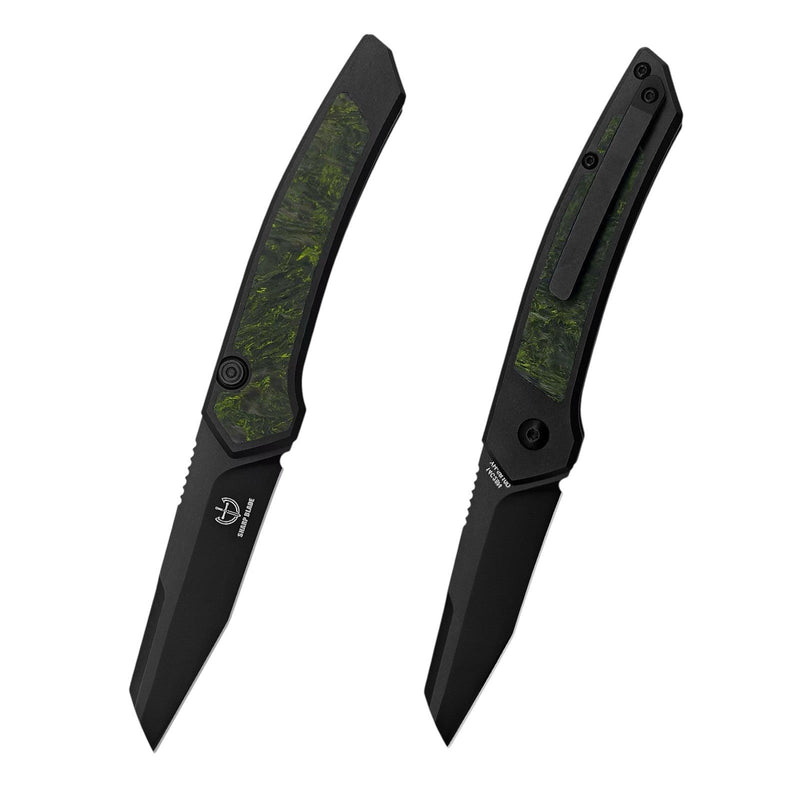 Load image into Gallery viewer, Sharp Blade Viper Ti EDC Folding Knife 14C28N Black PVD Titanium Handle
