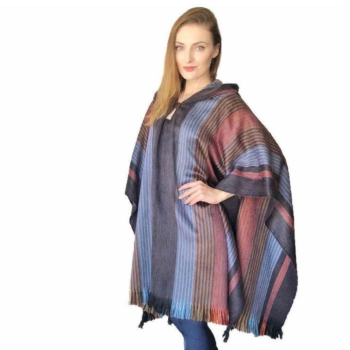 Load image into Gallery viewer, Six Band Alpaca Poncho
