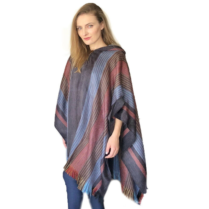 Load image into Gallery viewer, Six Band Alpaca Poncho
