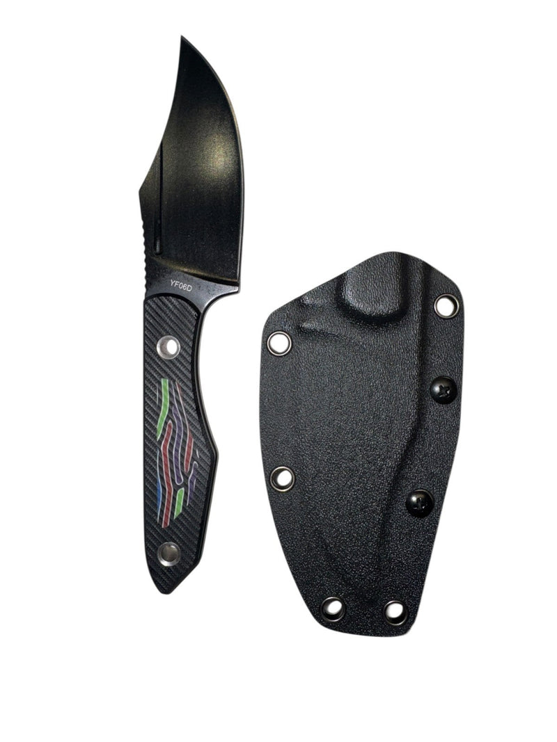 Load image into Gallery viewer, Sharp Blade YF06D Fixed Blade Hunting Knife 9Cr18MoV G10 8” Black/Stonewashed

