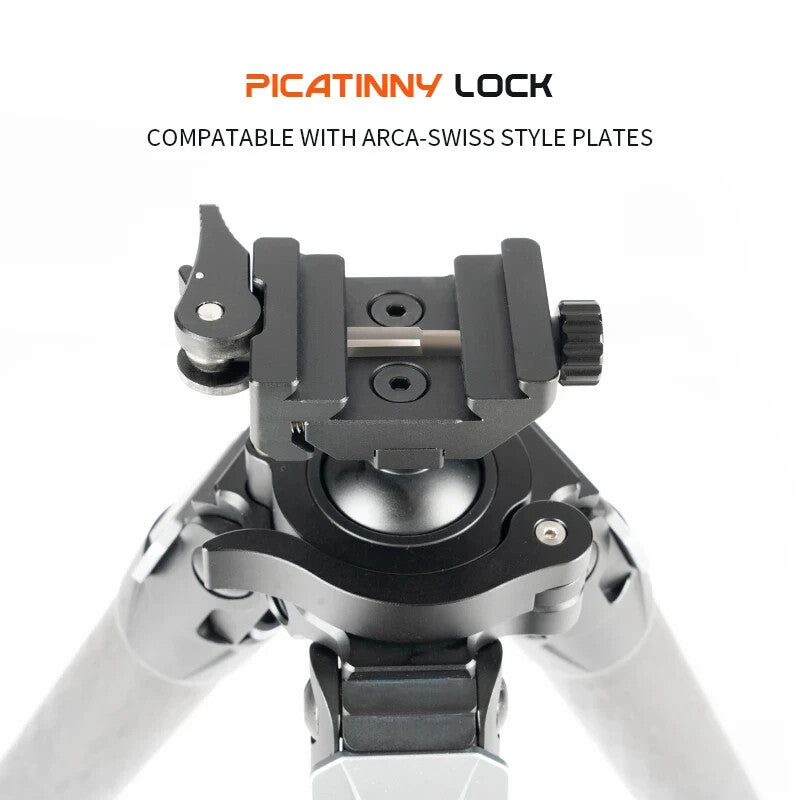 Load image into Gallery viewer, Linkogear Carbon Fiber Tripod – Picatinny/Arca, 64&quot; Max, 66lb Capacity - Black

