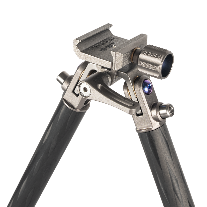 Load image into Gallery viewer, Linkogear Titanium Carbon Fiber Bipod 5.3oz Ultralight Adjustable 4.9"-12.8"
