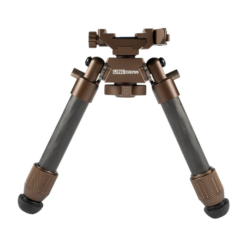 Load image into Gallery viewer, Linkogear HB-C02M Bipod – Brown, Carbon Fiber, Quick-Detach, 7-10” Adjust
