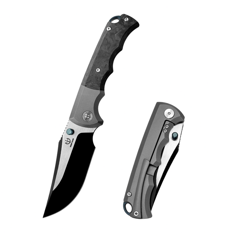 Load image into Gallery viewer, Sharp Blade - M390 Folding Knife Titanium Carbon Fiber Handle Premium Pocket Knife
