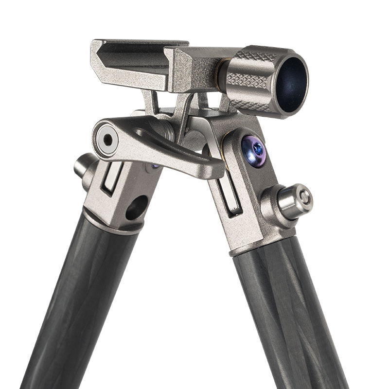 Load image into Gallery viewer, Linkogear Titanium Carbon Fiber Bipod 5.3oz Ultralight Adjustable 4.9"-12.8"
