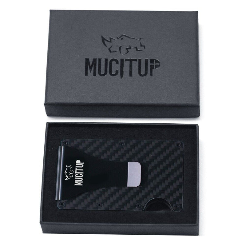 Load image into Gallery viewer, MUCITUP RFID Carbon Fiber Wallet MAGSAFE Slim Minimalist - Holds Cards &amp; Cash
