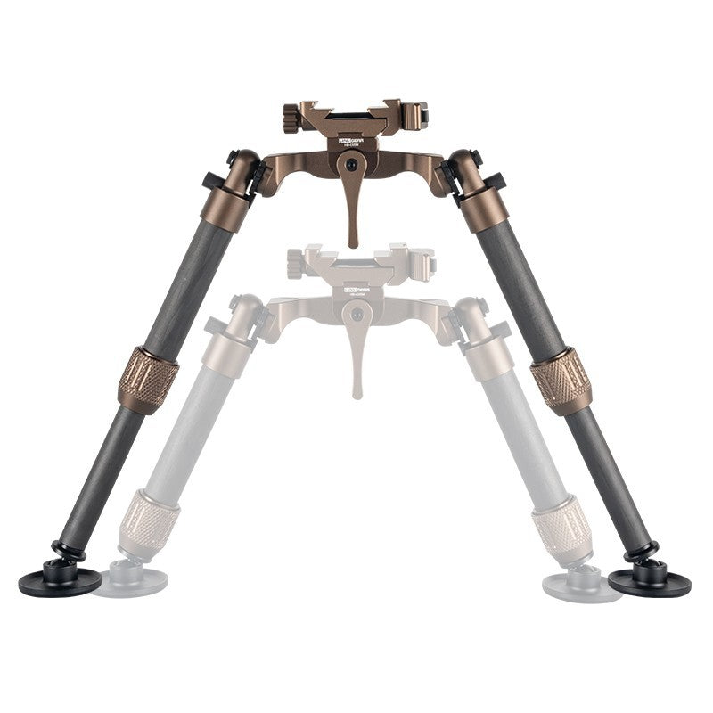 Load image into Gallery viewer, Linkogear HB-C05M Carbon Fiber Bipod Arca Swiss &amp; Picatinny 7–10.1" - Brown
