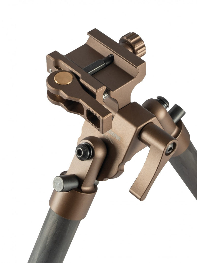 Load image into Gallery viewer, Linkogear HB-C01L Carbon Fiber Tac Bipod – QD Picatinny – Rubber &amp; Spike Feet
