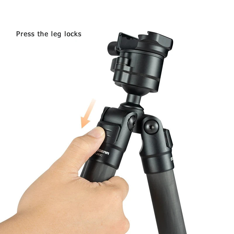 Load image into Gallery viewer, Linkogear HT-293C Carbon Fiber Shooting Tripod Picatinny Arca Swiss 61”
