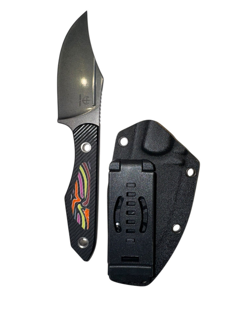 Load image into Gallery viewer, Sharp Blade YF06D Fixed Blade Hunting Knife 9Cr18MoV G10 8” Black/Stonewashed
