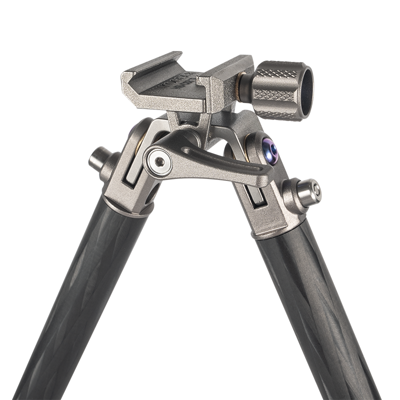 Load image into Gallery viewer, Linkogear Titanium Carbon Fiber Bipod 5.3oz Ultralight Adjustable 4.9"-12.8"

