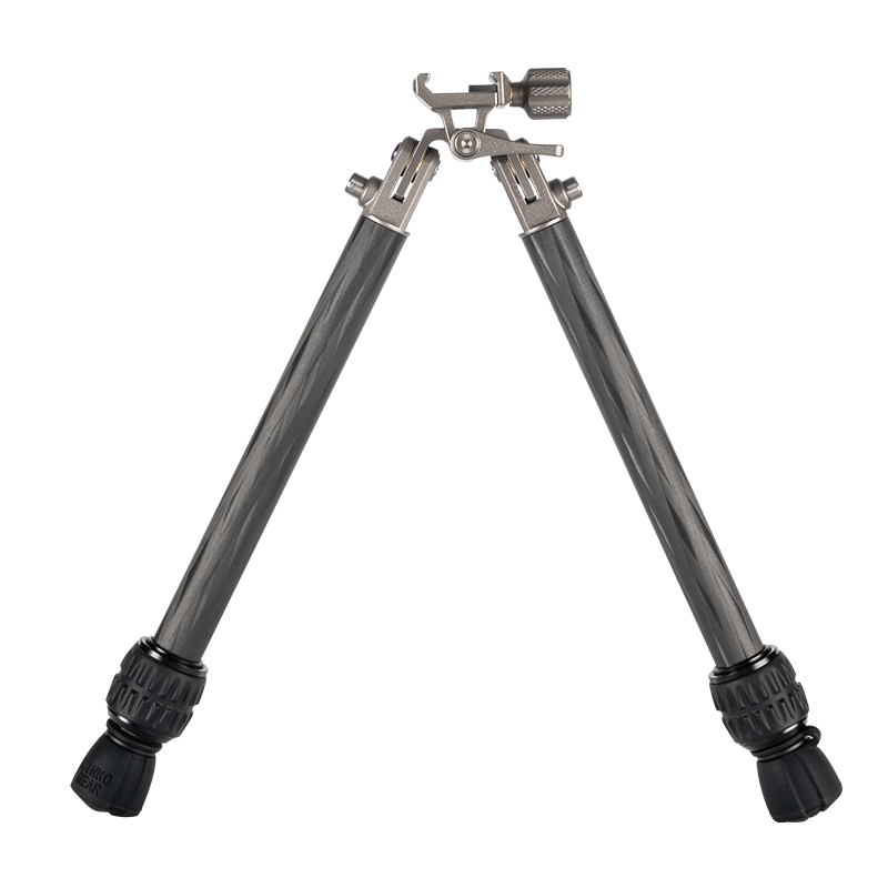 Load image into Gallery viewer, Linkogear Titanium Carbon Fiber Bipod 5.3oz Ultralight Adjustable 4.9"-12.8"
