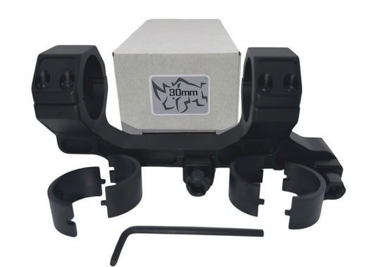 Mucitup 30mm Cantilever Scope Mount 6061-T6 Aluminum Screw Clamp Matte Black