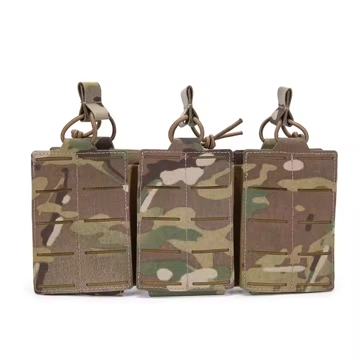 Load image into Gallery viewer, MUCTAC MOLLE Triple Rifle Mag Pouch – Built for Battle, Ready for Action
