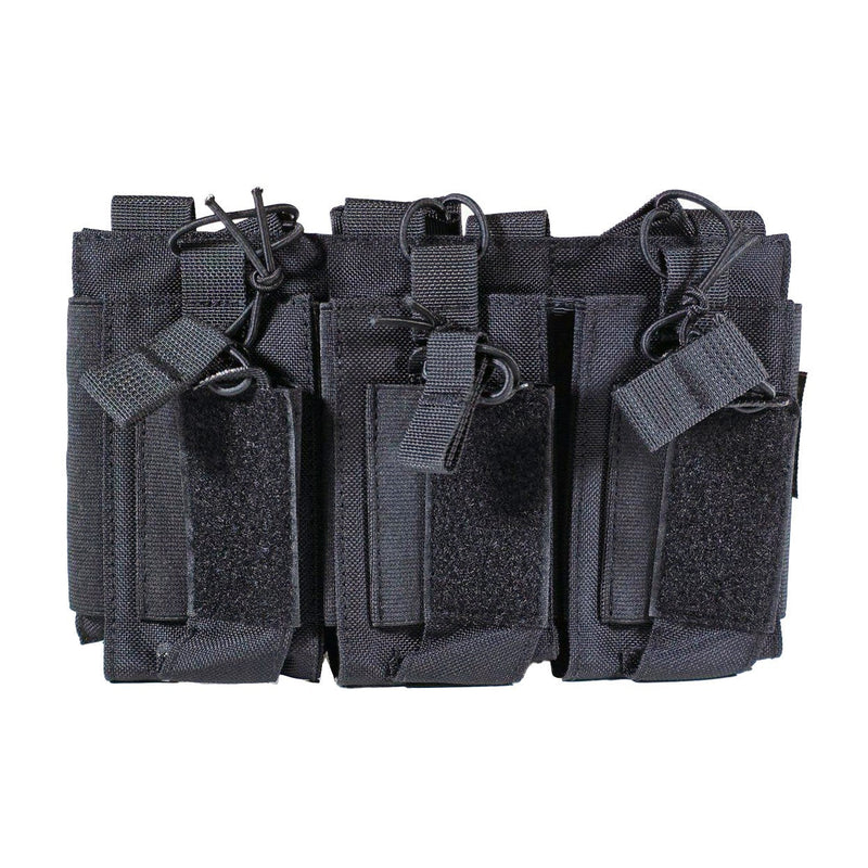 Load image into Gallery viewer, MUCTAC Kangaroo Triple Mag Pouch MOLLE 5.56 &amp; 9mm 1000D Nylon Ranger Green
