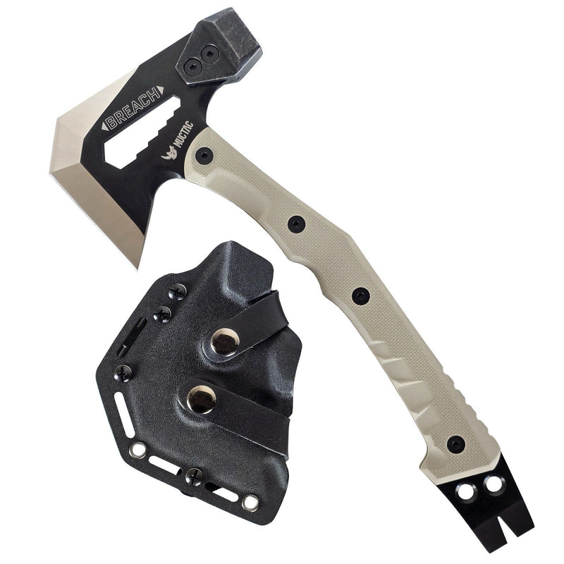 Load image into Gallery viewer, MUCITUP MUCTAC Breach Bushcraft Axe Pry Tool w/ Kydex Sheath
