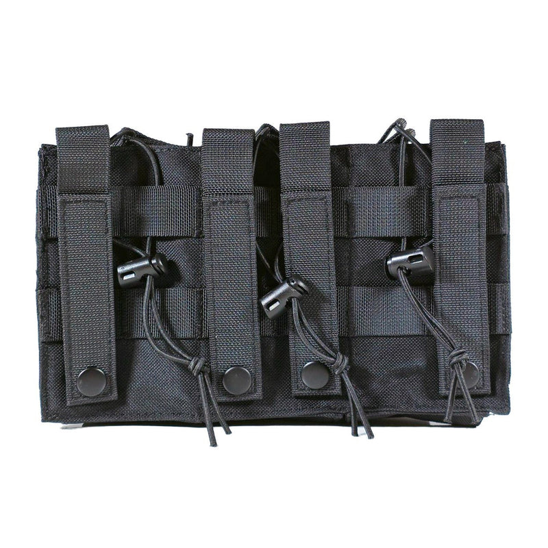 Load image into Gallery viewer, MUCTAC Kangaroo Triple Mag Pouch MOLLE 5.56 &amp; 9mm 1000D Nylon Black
