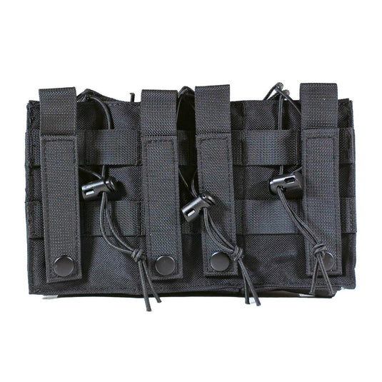 MUCTAC Kangaroo Triple Mag Pouch MOLLE 5.56 & 9mm 1000D Nylon Black