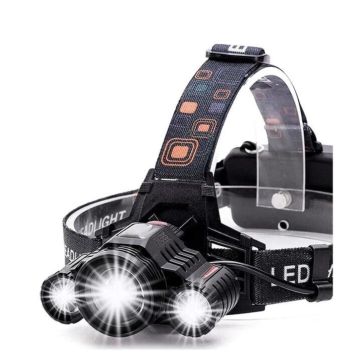 Load image into Gallery viewer, T6 Rechargeable LED Headlamp, Zoom Focus, 4 Modes, USB-C, IP55, Black/Red
