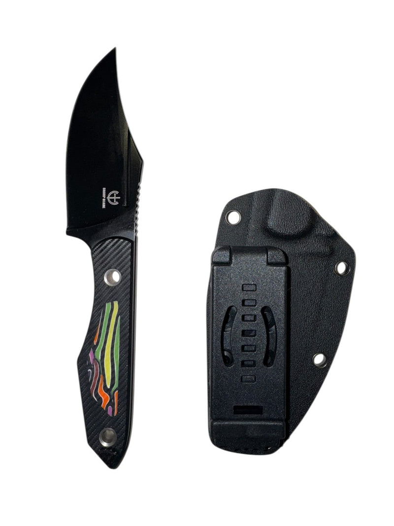 Load image into Gallery viewer, Sharp Blade YF06D Fixed Blade Hunting Knife 9Cr18MoV G10 8” Black/Stonewashed
