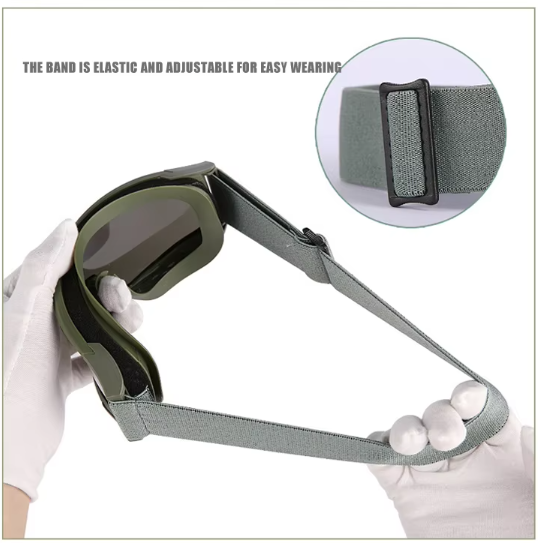 Load image into Gallery viewer, 3.2MM Tactical Goggles Anti-Fog Ballistic Glasses 3 Lens Kit – Black Tan OD
