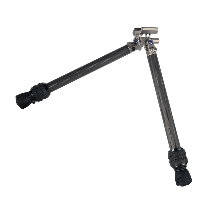 Load image into Gallery viewer, Linkogear Titanium Carbon Fiber Bipod 5.3oz Ultralight Adjustable 4.9"-12.8"
