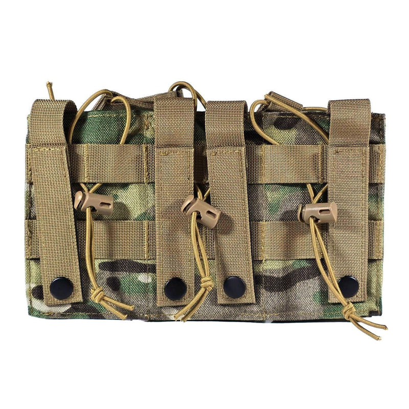 Load image into Gallery viewer, MUCTAC Kangaroo Triple Mag Pouch MOLLE 5.56 &amp; 9mm 1000D Nylon Coyote
