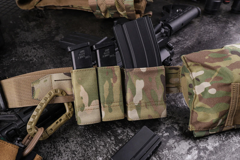 Load image into Gallery viewer, KRYDEX Tactical 9mm Pistol Magazine Pouch Mag Holder - Multicam / MOLLE Mounted
