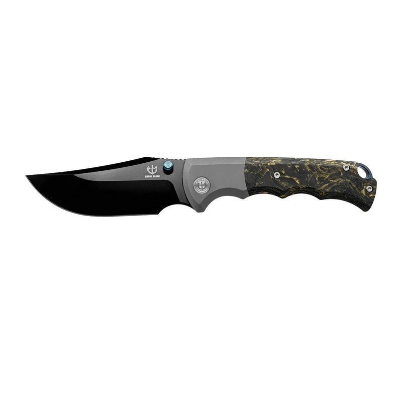 Load image into Gallery viewer, Sharp Blade - M390 Folding Knife Titanium Carbon Fiber Handle Premium Pocket Knife

