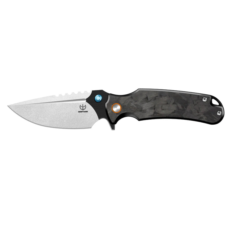 Load image into Gallery viewer, Sharp Blade Premium 14C28N EDC Folding Knife | Micarta | Thumb Stud &amp; Flipper
