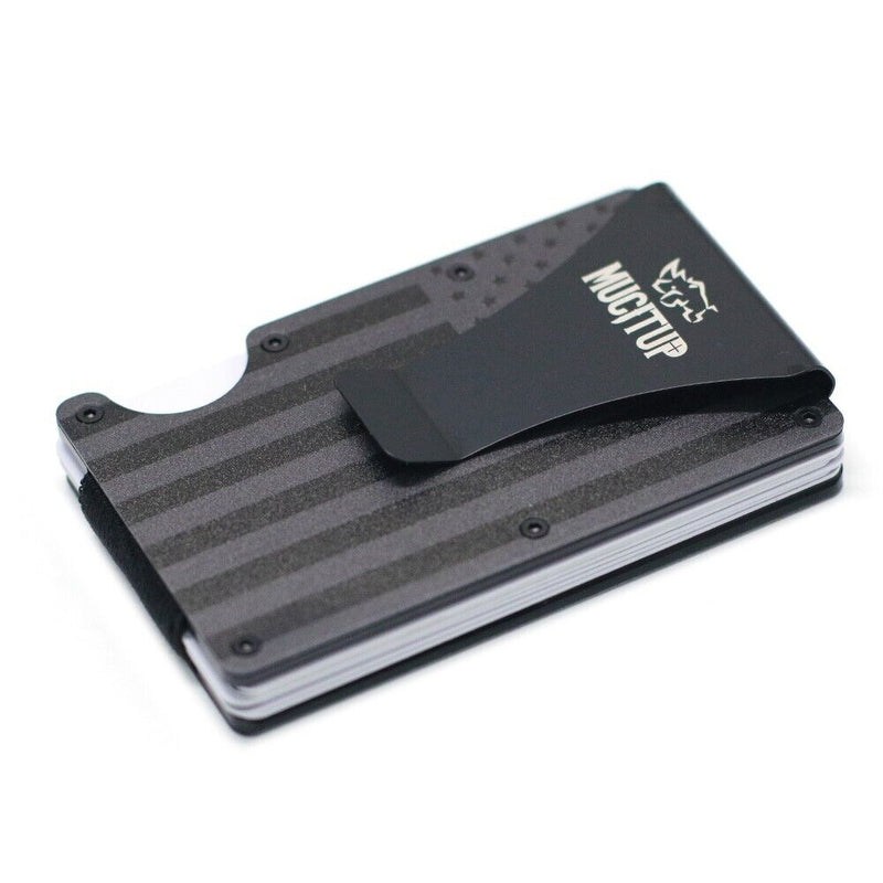 Load image into Gallery viewer, MUCITUP RFID Aluminum Wallet Slim Tactical Minimalist with Flag Design
