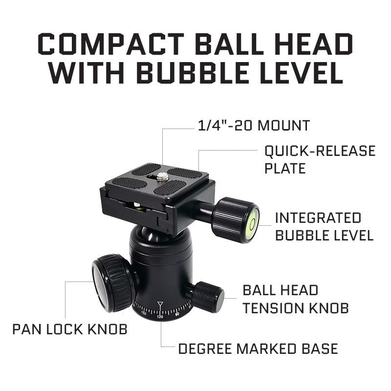 Load image into Gallery viewer, Linkogear A225 + Q26 Mini Tabletop Tripod w/ Ball Head 1/4"-20 Mount
