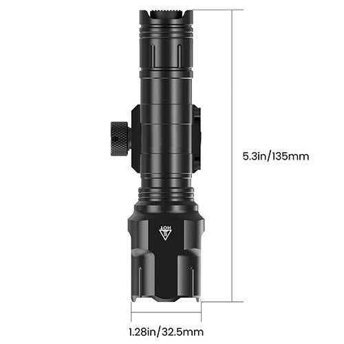 Load image into Gallery viewer, WL-25 Tactical Weaponlight Flashlight, 1200LM, USB Rechargeable – Black or Tan
