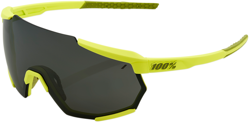 Load image into Gallery viewer, 100% Racetrap Sunglasses - Yellow - Black Mirror Lens 61037-004-61
