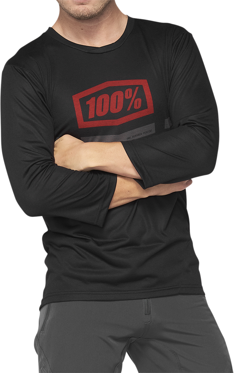 Load image into Gallery viewer, 100% Airmatic 3/4 Sleeve Jersey - Black/Red - Small 40018-00005
