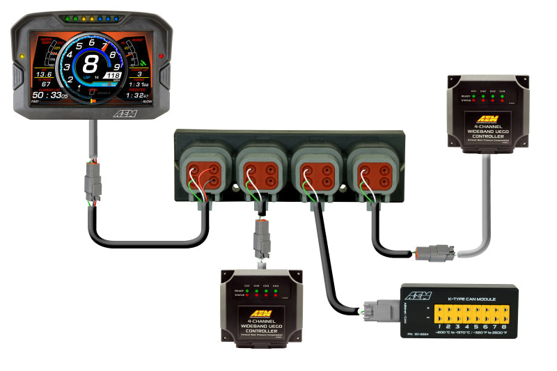 Load image into Gallery viewer, AEM Electronics 4 Port AEMnet CAN Hub
