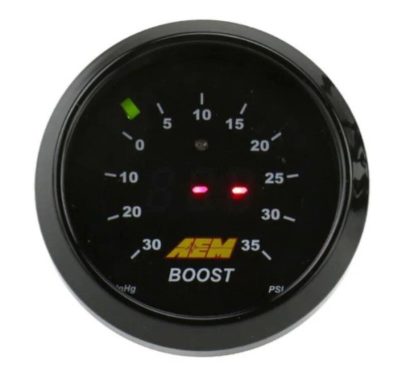 Load image into Gallery viewer, AEM Electronics 52mm Digital Boost Gauge 35 PSI
