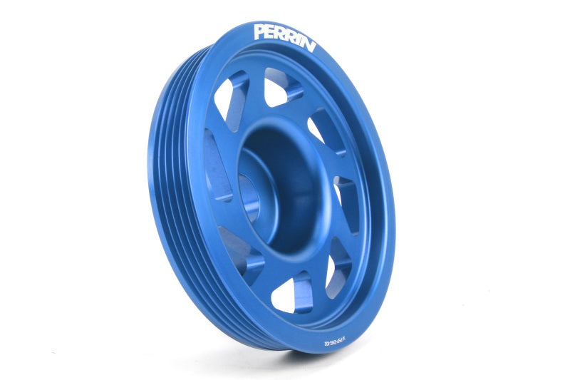 Load image into Gallery viewer, PERRIN 93-14 Subaru Impreza (Incl. 02-14 WRX) / 04-21 STI (w/o AC) Lightened Crank Pulley - Blue
