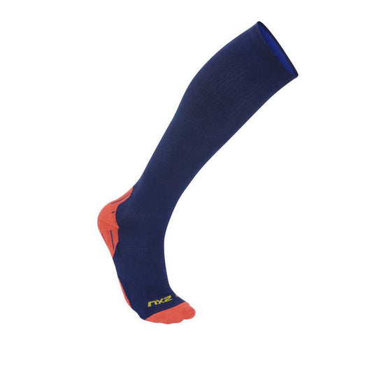 2XU Men's Compression Performance Run Sock - MA2442e (Dark Blue) Medium