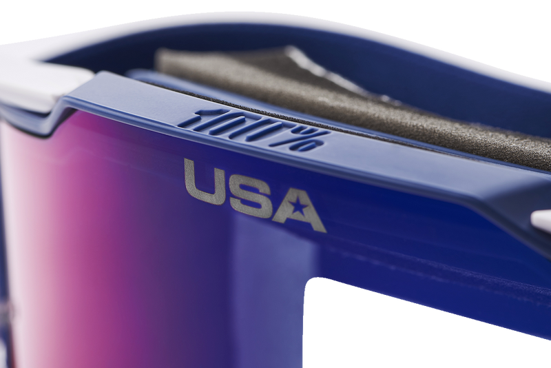 Load image into Gallery viewer, 100% Armega Goggles - MX of Nations - HiPER Red/Blue Mirror 50003-00008
