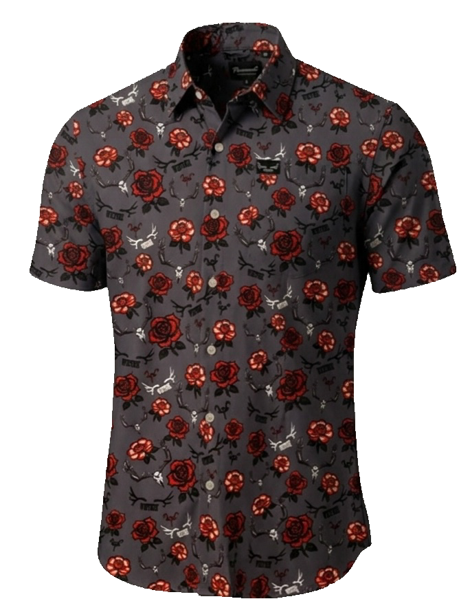 Load image into Gallery viewer, “Rowdy Rose” Pearl Snap Shirt | Western Red Pearl Snap Button-Up for Ranch &amp; Rodeo | Westrek
