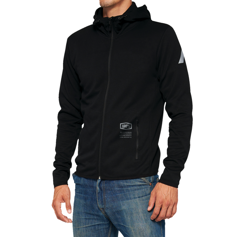 Load image into Gallery viewer, 100% Viceroy Tech Zip Hoodie - Black - Small 20037-00000
