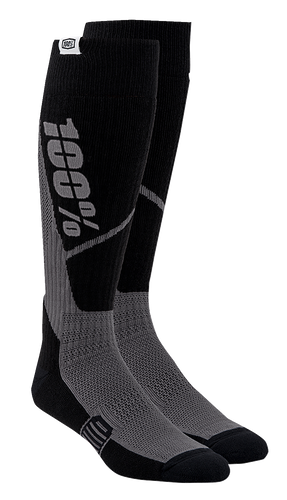 100% Torque Comfort Moto Socks - Black - Large/XL 20053-00002